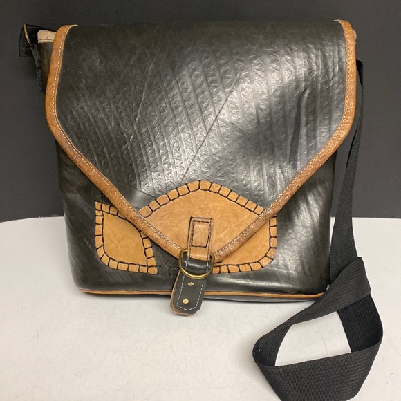 Ganeshhimal Recycled Tire Rubber Crossbody Purse - Picture 3 of 17